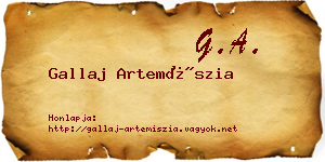 Gallaj Artemíszia névjegykártya